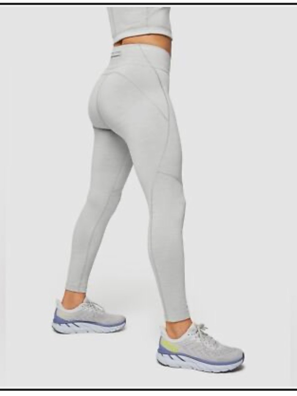 Outdoor Voices Women TechSweat Core 7/8 light gray Leggings, Size Medium